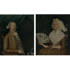 Josiah Dean Iii And His Wife Sarah Dean Of Raynham, Massachusetts (2 Works) by Rufus Hathaway