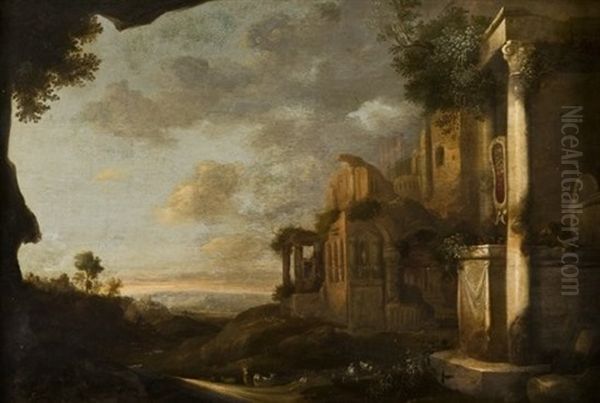Ruines Antiques Dans Un Paysage (in 3 Parts) - view 1