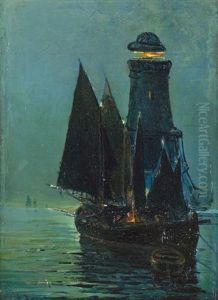 Nocturnal Maritime Scene by Vassilios Hatzis