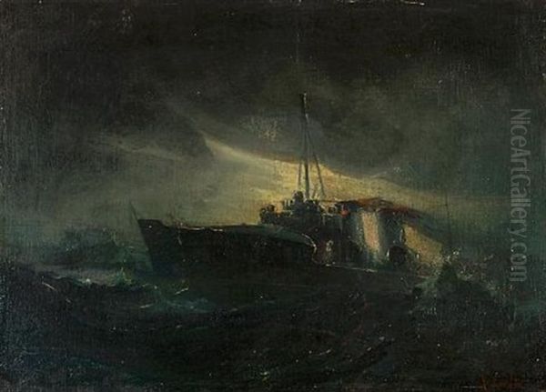 Ships In Choppy Seas - view 1