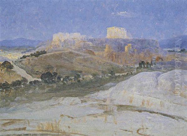 The Acropolis At Sunset - view 1