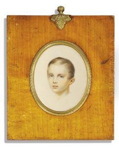 The Head Of A Boy Called Tsar Alexander Ii by Vladimir Ivanovich Hau