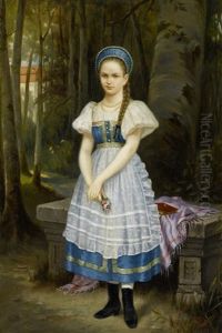 Bildnis Der Tochter Des Kunstlers by Woldemar Hau