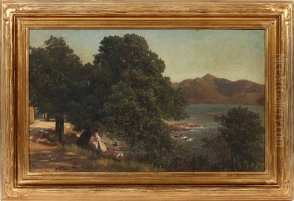 Picnic By Lake - view 1