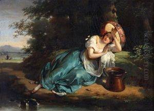 Musicienne Allongee by Hortense Haudebourt Lescot