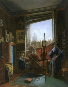 Femmes Peignant A L'atelier Pres Du Pantheon
