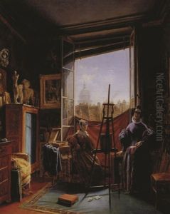 Das Maleratelier In Paris by Hortense Haudebourt Lescot