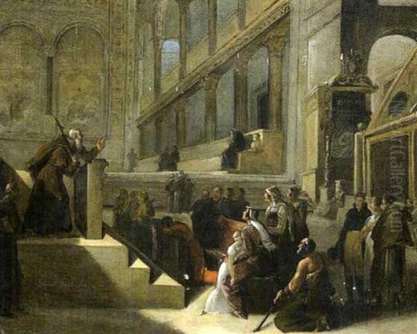 Une Predication Dans L'eglise Saint-laurent, Hors Les Murs A Rome - view 1
