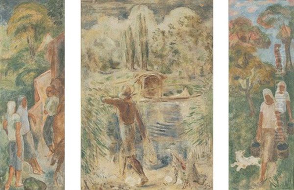 Szenen Aus Dem Landlichen Leben I (triptych, Various Sizes) - view 1