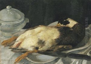 Stilleben Mit Ente, Messer Und Suppenterrine