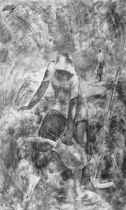 Bauerin An Der Quelle by Albert Haueisen