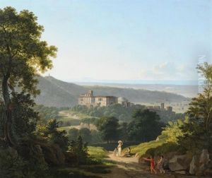 Blick Auf Genzano Und Den Nemisee / Blick Auf Ariccia Mit Dem Chigi-palast Im Vordergrund (pair)