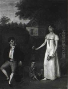 La Famille Au Jardin by Jean-Jacques Hauer