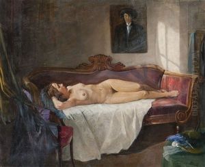 Kvinneakt I Interior by Kristian Haug