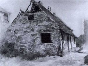 Ruine Eines Bauernhauses by Robert Von Haug