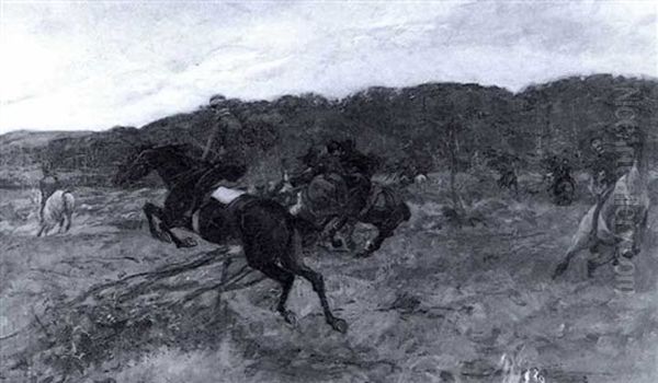 Soldaten Bei Reitubungen Im Gelande - view 1