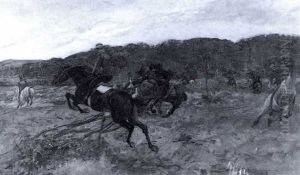 Soldaten Bei Reitubungen Im Gelande by Robert Von Haug