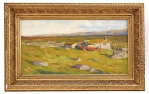 Landskap Med Hus by Marie Hauge