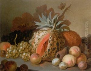 Still Life Of Fruit And A Melon by Moses Haughton the Elder