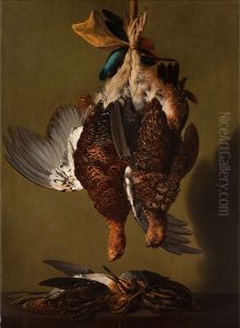 Stilleben Med Doda Faglar by Moses Haughton