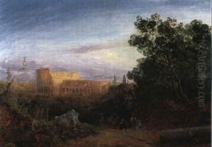 Das Kolosseum In Rom, Im Licht Der Abendsonne by Gustav Von Haugk