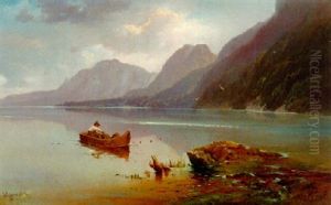 Der Attersee Mit Dem Steingebirge Von Burgau Aus Gesehen