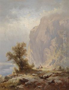 Auf Der Eisenmauer (gebirge Am Attersee In Ob. Osterreich) by Karl Franz Emanuel Haunold