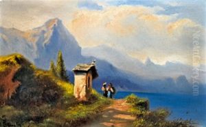 Blick Uber Den Wolfgangssee by Karl Franz Emanuel Haunold