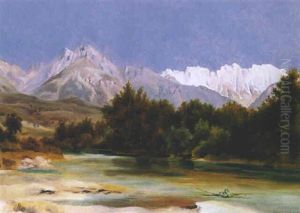 Prachtvolle Fruhlingslandschaft Im Hochgebirge by Karl Franz Emanuel Haunold