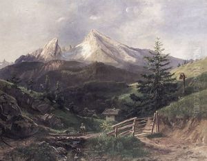 Das Watzmann-massiv Im Sonnigen Licht An Einem Prachtvollen Sommertag