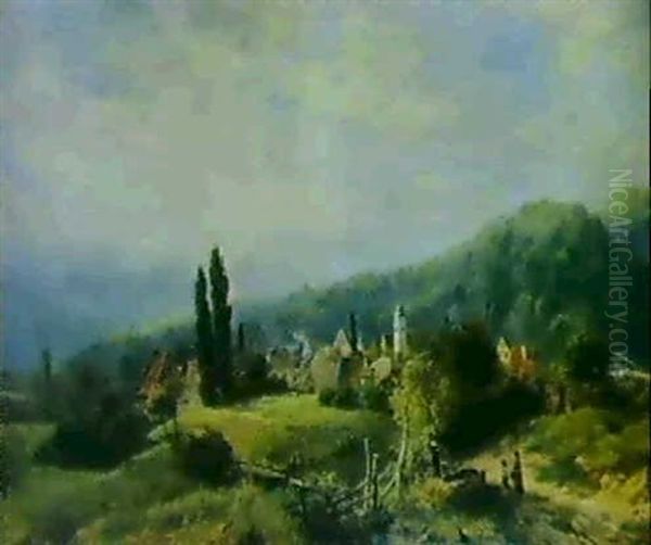 Sydtysk Landsby I Bakket Landskab - view 1