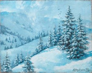 Montagnes Enneigees by Karl Hauptmann