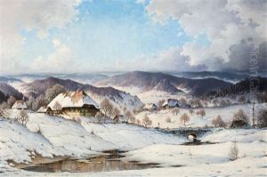 Wintertag In Ettersbach. Schwarzwald by Karl Hauptmann