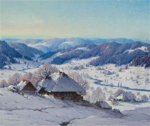 Broad Winter Landscape In The Black Forest by Karl Hauptmann