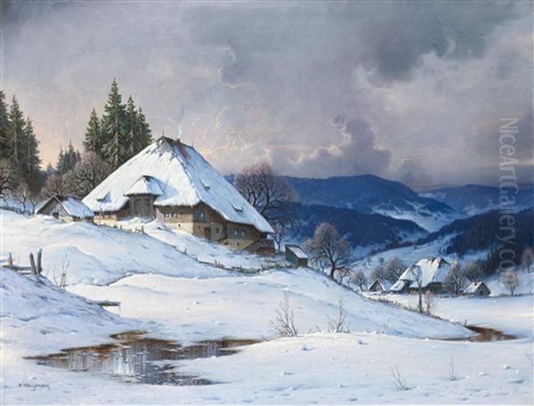 Stormy Weather In The Snow-covered Black Forest - view 1
