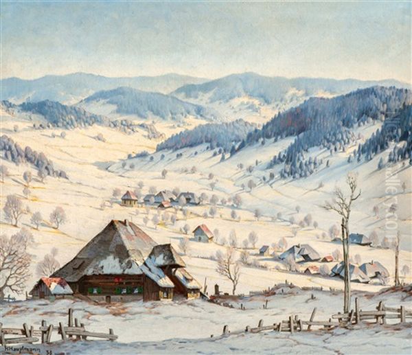 Black Forest Houses In Early Spring - view 1