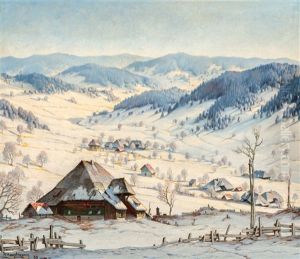 Black Forest Houses In Early Spring