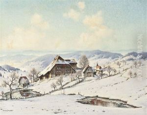 Sonniger Wintertag Im Kandelgebiet by Karl Hauptmann