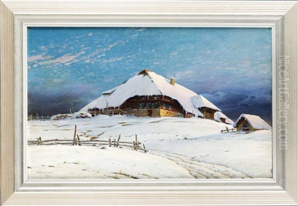 Schwarzwald-bauernhof In Winterlandschaft - view 1