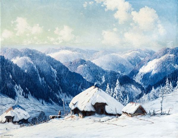 Schwarzwaldhofe In Winterlandschaft - view 1
