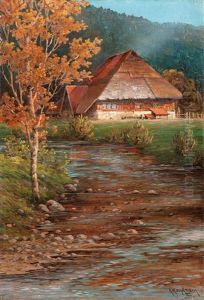Schwarzwaldhof Im Herbst by Karl Hauptmann