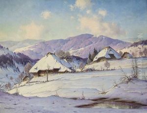 Sonniger Wintertag Im Schwarzwald by Karl Hauptmann