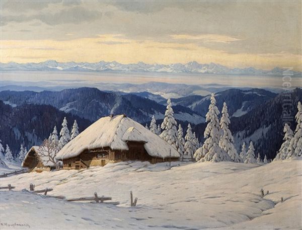 Verschneiter Blick Uber Den Schwarzwald - view 1