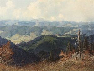 Herbstliche Schwarzwaldlandschaft by Karl Hauptmann