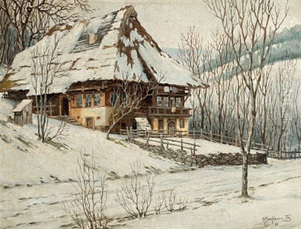Schwarzwaldhaus Im Schnee - view 1