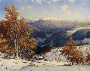 Erster Schnee Am Schauinsland Mit Feldbergblick