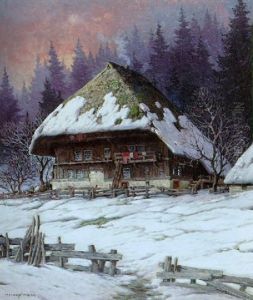 Schwarzwaldhof Im Schnee by Karl Hauptmann
