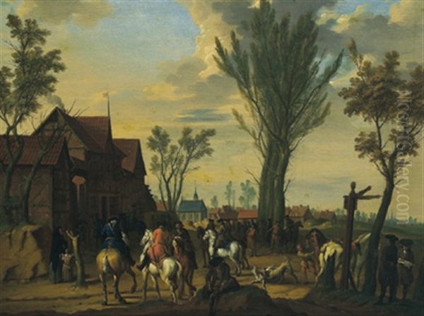 Reiter In Einem Dorf - view 1