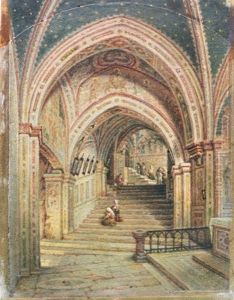 Interieur D"eglise, Assise by Maximilian Albert Hauschild