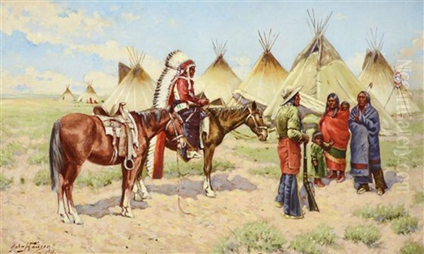 Indian Encampment - view 1